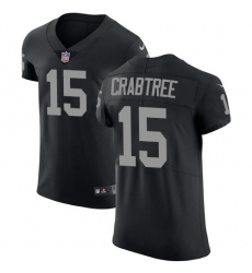 Men's Nike Oakland Raiders #15 Michael Crabtree Black Team Color Vapor Untouchable Elite Player NFL Jersey