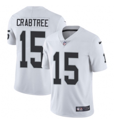 Youth Nike Oakland Raiders #15 Michael Crabtree Elite White NFL Jersey