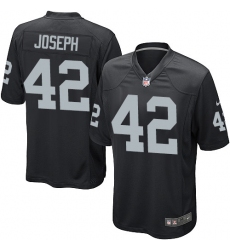 Men's Nike Oakland Raiders #42 Karl Joseph Game Black Team Color NFL Jersey