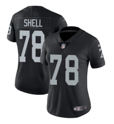 Women's Nike Oakland Raiders #78 Art Shell Elite Black Team Color NFL Jersey