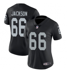 Women's Nike Oakland Raiders #66 Gabe Jackson Elite Black Team Color NFL Jersey