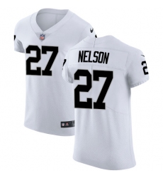 Men's Nike Oakland Raiders #27 Reggie Nelson White Vapor Untouchable Elite Player NFL Jersey