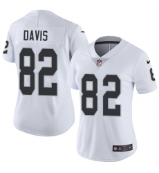 Women's Nike Oakland Raiders #82 Al Davis Elite White NFL Jersey