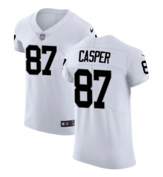 Men's Nike Oakland Raiders #87 Dave Casper White Vapor Untouchable Elite Player NFL Jersey