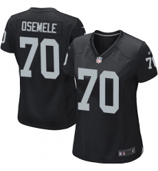 Women's Nike Oakland Raiders #70 Kelechi Osemele Game Black Team Color NFL Jersey