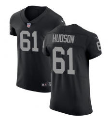 Men's Nike Oakland Raiders #61 Rodney Hudson Black Team Color Vapor Untouchable Elite Player NFL Jersey