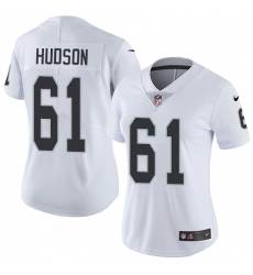 Women's Nike Oakland Raiders #61 Rodney Hudson Elite White NFL Jersey