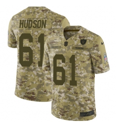 Youth Nike Oakland Raiders #61 Rodney Hudson Limited Camo 2018 Salute to Service NFL Jersey
