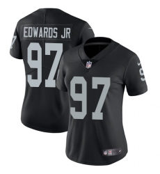 Women's Nike Oakland Raiders #97 Mario Edwards Jr Elite Black Team Color NFL Jersey