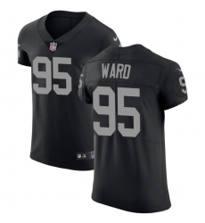 Men's Nike Oakland Raiders #95 Jihad Ward Black Team Color Vapor Untouchable Elite Player NFL Jersey