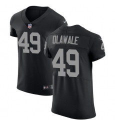 Men's Nike Oakland Raiders #49 Jamize Olawale Black Team Color Vapor Untouchable Elite Player NFL Jersey