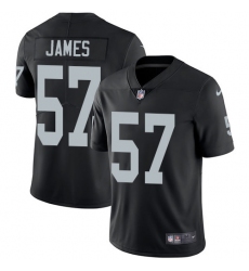 Youth Nike Oakland Raiders #57 Cory James Elite Black Team Color NFL Jersey