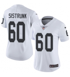 Women's Nike Oakland Raiders #60 Otis Sistrunk Elite White NFL Jersey