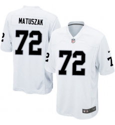 Men's Nike Oakland Raiders #72 John Matuszak Game White NFL Jersey
