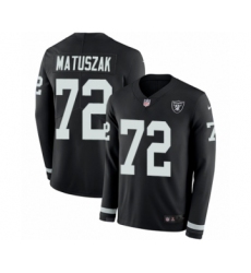 Youth Nike Oakland Raiders #72 John Matuszak Limited Black Therma Long Sleeve NFL Jersey