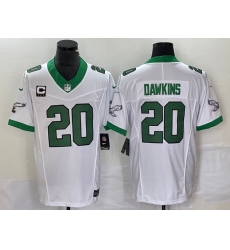 Men's Nike Philadelphia Eagles #20 Brian Dawkins White 2023 F.U.S.E. Vapor Untouchable C Stitched Football Jersey
