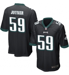 Men's Nike Philadelphia Eagles #59 Seth Joyner Game Black Alternate NFL Jersey