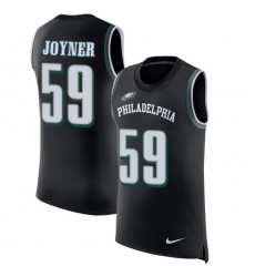 Men's Nike Philadelphia Eagles #59 Seth Joyner Limited Black Rush Player Name & Number Tank Top NFL Jersey