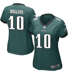 Women's Nike Philadelphia Eagles #10 Mack Hollins Game Midnight Green Team Color NFL Jersey