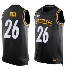 Men's Nike Pittsburgh Steelers #26 Rod Woodson Limited Black Player Name & Number Tank Top NFL Jersey