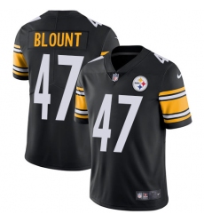 Men's Nike Pittsburgh Steelers #47 Mel Blount Black Team Color Vapor Untouchable Limited Player NFL Jersey
