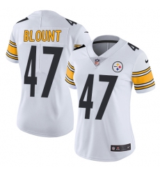 Women's Nike Pittsburgh Steelers #47 Mel Blount Elite White NFL Jersey