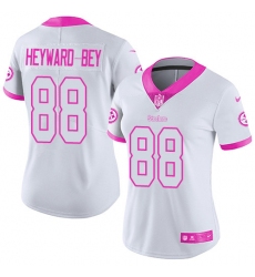 Women's Nike Pittsburgh Steelers #88 Darrius Heyward-Bey Limited White/Pink Rush Fashion NFL Jersey