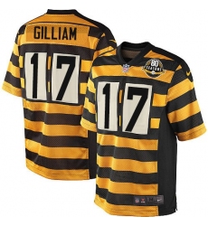 Youth Nike Pittsburgh Steelers #17 Joe Gilliam Elite Yellow/Black Alternate 80TH Anniversary Throwback NFL Jersey