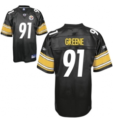 Reebok Pittsburgh Steelers #91 Kevin Greene Black Team Color Premier EQT NFL Jersey