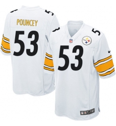 Men's Nike Pittsburgh Steelers #53 Maurkice Pouncey Game White NFL Jersey