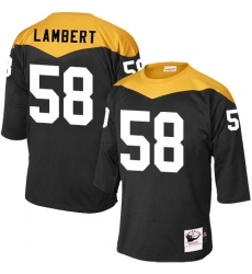 Men's Mitchell and Ness Pittsburgh Steelers #58 Jack Lambert Elite Black 1967 Home Throwback NFL Jersey