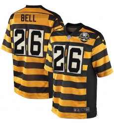 Youth Nike Pittsburgh Steelers #26 Le'Veon Bell Elite Yellow/Black Alternate 80TH Anniversary Throwback NFL Jersey