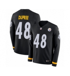 Men's Nike Pittsburgh Steelers #48 Bud Dupree Limited Black Therma Long Sleeve NFL Jersey