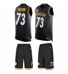 Men's Nike Pittsburgh Steelers #73 Ramon Foster Limited Black Tank Top Suit NFL Jersey