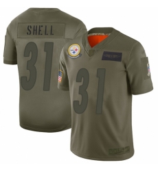 Youth Pittsburgh Steelers #31 Donnie Shell Limited Camo 2019 Salute to Service Football Jersey