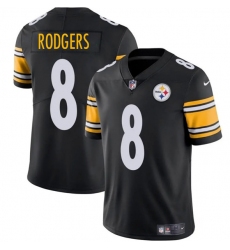 Men's Pittsburgh Steelers #8 Aaron Rodgers Black 2025 Vapor Limited Football Stitched Jersey