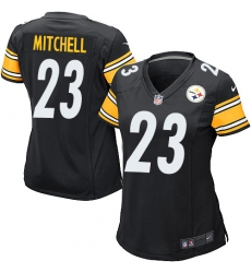 Women's Nike Pittsburgh Steelers #23 Mike Mitchell Game Black Team Color NFL Jersey
