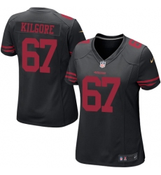Women's Nike San Francisco 49ers #67 Daniel Kilgore Game Black NFL Jersey