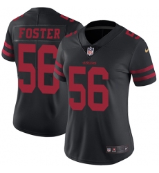 Women's Nike San Francisco 49ers #56 Reuben Foster Elite Black NFL Jersey