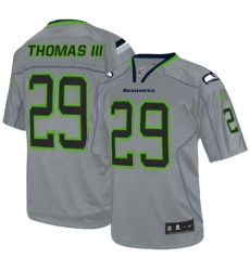 Men's Nike Seattle Seahawks #29 Earl Thomas III Elite Lights Out Grey NFL Jersey