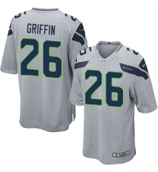 Men's Nike Seattle Seahawks #26 Shaquill Griffin Game Grey Alternate NFL Jersey