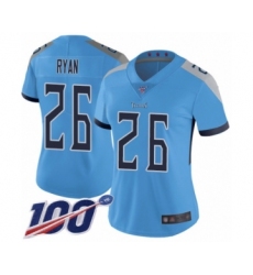 Women's Tennessee Titans #26 Logan Ryan Light Blue Alternate Vapor Untouchable Limited Player 100th Season Football Jersey