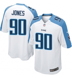 Men's Nike Tennessee Titans #90 DaQuan Jones Game White NFL Jersey