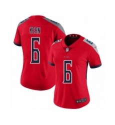 Women's Tennessee Titans #6 Brett Kern Limited Red Inverted Legend Football Jersey