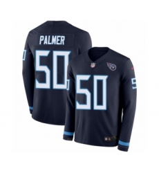 Youth Nike Tennessee Titans #50 Nate Palmer Limited Navy Blue Therma Long Sleeve NFL Jersey