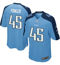 Men's Nike Tennessee Titans #45 Jalston Fowler Game Light Blue Team Color NFL Jersey