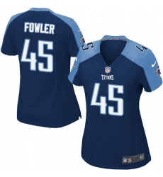 Women's Nike Tennessee Titans #45 Jalston Fowler Game Navy Blue Alternate NFL Jersey