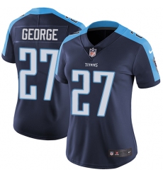 Women's Nike Tennessee Titans #27 Eddie George Elite Navy Blue Alternate NFL Jersey