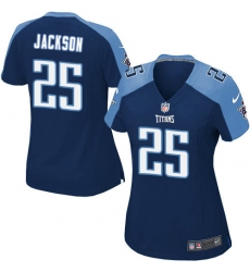 Women's Nike Tennessee Titans #25 Adoree' Jackson Game Navy Blue Alternate NFL Jersey