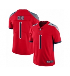 Men's Tennessee Titans #1 Warren Moon Limited Red Inverted Legend Football Jersey